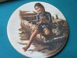 &quot;Sampan Girl&quot; collector plate  by master Kee Fung, 9 1/2&quot;, NIB ORIGINAL - £35.03 GBP