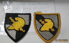 MILITARY ARMY PATCH WESTPOINT PERSONEL GOLD GREY BLAC 2 PCS WWII ERA NOS... - £19.30 GBP