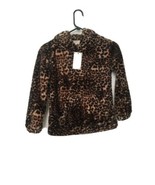 No Comment Girls Fleece Hoodie Leopard Print Cat Ears Size Medium - $38.80