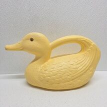 Vintage Blowmold Yellow Plastic Duck Goose Watering Can 2 Liters Taiwan - $29.60
