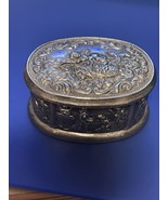 Vintage Trinket/Jewelry Box Silver Metal Tone Cherub  Made in Japan - €34,59 EUR