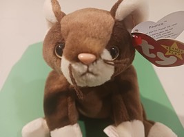 Ty Beanie Babies Pounce the Brown and White Kitty Cat - £7.29 GBP