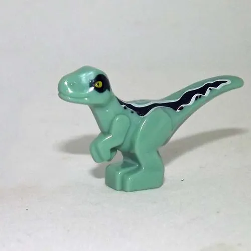 NLG Building Baby Velociraptor Green Mini Jurassic World Dinosaur Minifigure  - $3.50