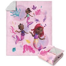 Disney The Little Mermaid Pink Mermaids Silk Touch Sherpa Throw Blanket ... - £53.11 GBP