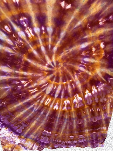 NEW Gilden Men’s Purple Brown Spiral Iced Tie-Dye Short Sleeve Shirt Size Large Item image 6