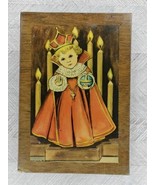 Vintage Infant Jesus Of Prague Wooden Wall Plaque 5&quot; - $15.95