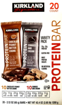 Kirkland Signature Protein Bar Variety Pack Chocolate &amp; Cream 20 Ct EXP ... - $47.66 CAD