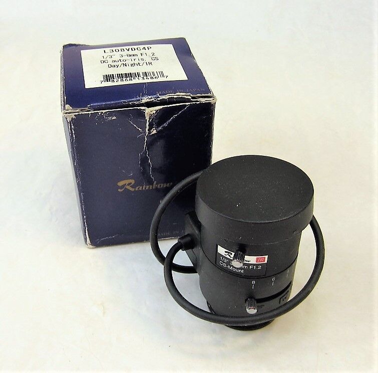 Rainbow L308VDC4P Camera Lens 1/3&quot; 3-8mm F1.2 DC Auto-Iris CS Day/Night/... - $11.33