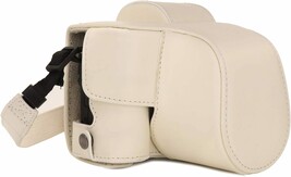 A White Canon Eos M50 Pu Leather Camera Case Is Available From Megagear - £36.58 GBP