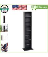 Compact Black Media Cabinet - Holds 160 CDs &amp; 65 DVDs, Perfect for Small... - $2,658.52 MXN