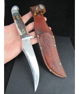 Vintage Western Hunting Knife S-639 sheath Skinner Bowie Hunter Rare 67-77 - £49.32 GBP