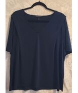 Women's Banana Republic Blue Blouse Shirt V-Neck Size X-Large - $9.49