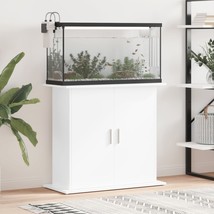 Aquarium Stand High Gloss White 81x36x73 cm Engineered Wood - £67.85 GBP