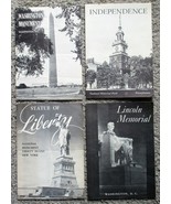 4 Different 1960s National Park Pamphlets LINCOLN MEMORIAL, WASHINGTON M... - $341.93 MXN