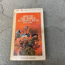 Around The World In Eighty Days Adventure Paperback Book Jules Verne Magnum 1968 - £9.69 GBP