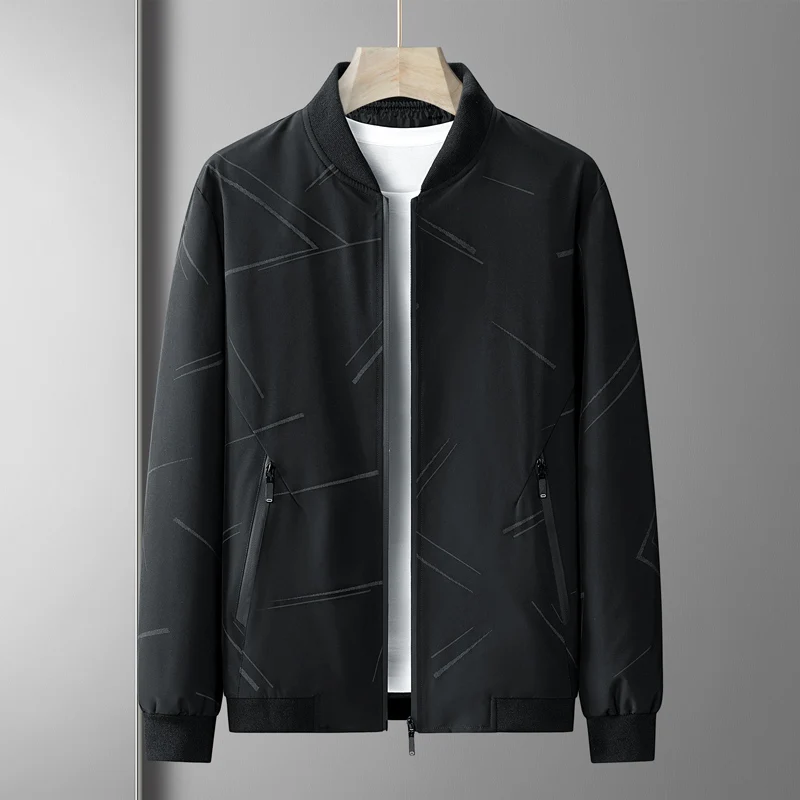 Men Plus Size Jackets Solid Simple Zip-up Oversize  Windbreaker Daily All-match  - $142.32