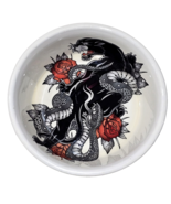 Komodo Tattoo Art Pet Bowl Pooja Delhi India Black Panther Design Dog Bo... - £19.01 GBP