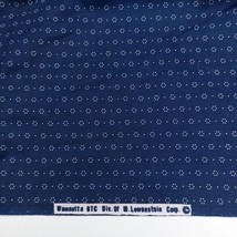 Vintage Wamsutta Floral Fabric, Lowenstein Cloth, Navy Blue with White Dotted - $105.46