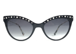 Betsey Johnson Sonnenbrille POISE BLK Schwarz Gold Cat Eye Mit Grau Farb... - $49.49