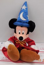 Disney Store Exclusive Mickey Mouse As Sorcerer 14&quot; plush toy RARE HTF - £19.27 GBP