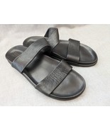 Barney’ New York Co-Op Hombre Cuero Negro Sandalias Deslizar Italia M676... - $106.31 CAD