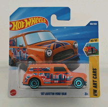 Hot Wheels 2025 &#39;67 Austin Mini Van HW Art Cars SHORT Card Protector Fre... - $8.42