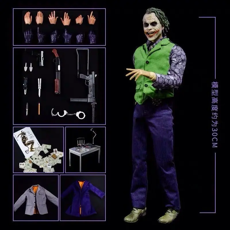 HC Hot Toy Joker Figure The Comedian The Dark Knight Movie Clown Joker 30CM - £80.95 GBP+