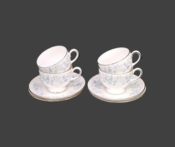 Four Wedgwood Belle Fleur R4356 bone china cup and saucer sets made in E... - $103.30