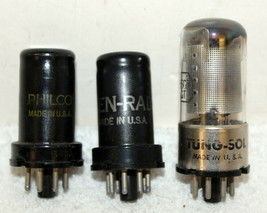 3- Vintage Used Philco / Ken-Rad 6SG7 Audio Vacuum Tubes ~ Test VG on Sencore - £19.53 GBP