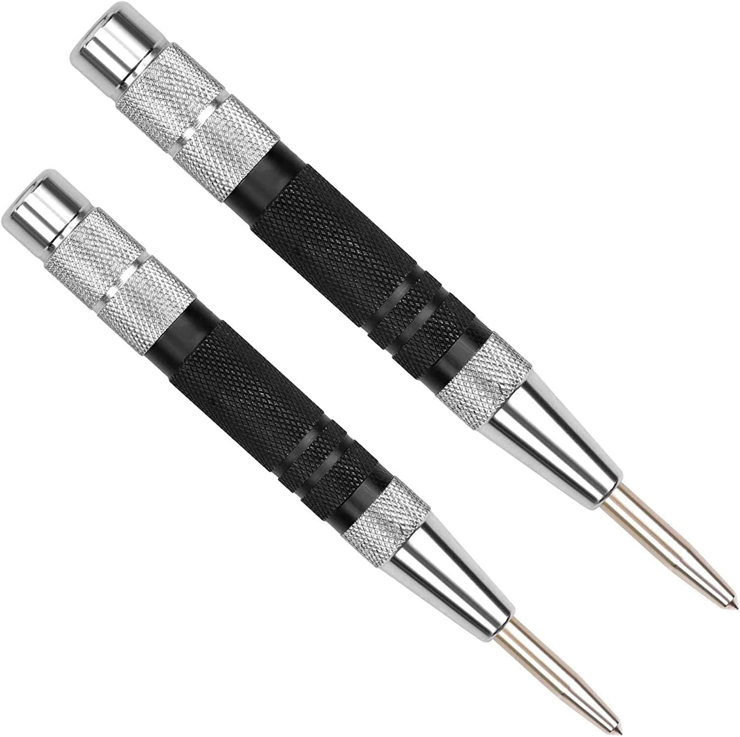 Super Strong Automatic Center Punch - 6 Inch Black Steel Spring, Pack Of 2 - $33.93