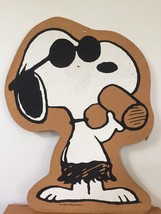 Vtg Charlie Brown Peanuts Snoopy Joe Cool Shades Soda Cork Bulletin Board 22.5&quot; - £98.77 GBP