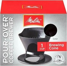 Melitta Single-Cup Pour Over Coffee Brewer, Black - £9.97 GBP