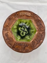 1978 Disneyland Treasure Craft Souvenir Plate Dish Green Glaze Walt Disney - £11.54 GBP