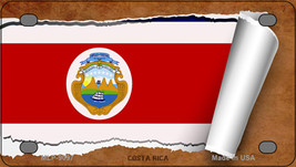 Costa Rica Flag Scroll Novelty Mini Metal License Plate Tag - £12.02 GBP