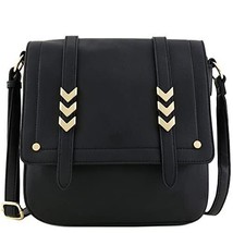 Double Compartment Large Flapover Crossbody Bag - £43.81 GBP