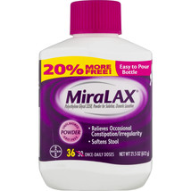MiraLAX Laxative Powder for Gentle Constipation Relief, 36 Bonus Doses E... - £22.73 GBP
