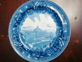 Antique Wedgwood Historical Plate Library of Congress 1897 Blue Transferware[2es - £58.33 GBP