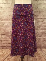NEW LulaRoe Womens AZURE Skirt Size S Purple Geometric A-Line Knee Length  - £14.13 GBP