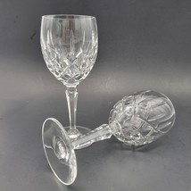 Set Two Gorham Crystal Lady Anne Stemmed Goblet/Wine Water Glasses 6 7/8&quot; Vtg - £37.64 GBP