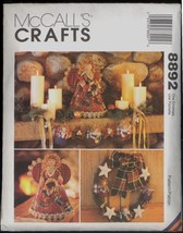 Country Angel Christmas Wreath Stocking McCalls 8892 Garland Ornament Pattern - £5.48 GBP