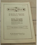 Edition Wood, A Series of Volumes of Standard Works, July 1, 1915 Index,... - $92.92 MXN