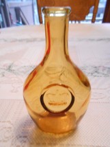 Beautiful Collectible Vintage AMBER Bottle with Crown Design ...FREE POS... - $14.44
