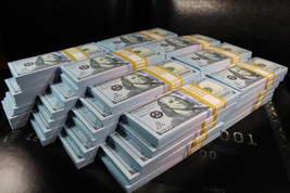 100K Prop Movie Money Prop Money Real Looking New Style Copy $100s Full Print - £46.78 GBP
