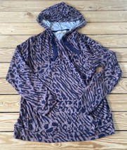 All Worthy NWOT Hunter Mcgrady Animal Print French Terry Hoodie XS Brown AA - £11.68 GBP