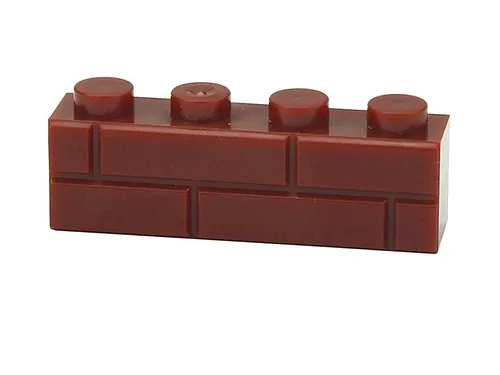 NBT Red Brick 1X4 Construction brick piece Minifigure Toys Movie Minifig... - £2.76 GBP