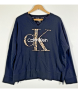 Calvin Klein Sweatshirt Size 2X Black Leopard Animal Print Spell Out Ath... - $1,121.44 MXN
