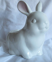 Yankee Candle Large Jar Holder J/H White Easter Bunny Ceramic - £45.77 GBP
