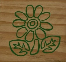 Greenbrier Daisy Outline Flower Rubber Stamp Garden Spring Floral Card Making - £3.18 GBP