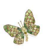 Andrea Molinari 14k Yellow Gold Tourmaline, Peridot, Garnet Butterfly Br... - $99,478.47 MXN