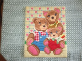 1982 Unused Mounted AND BABY MAKES THREE (Bears) LONGSTITCH Crewel-11.25... - $15.00